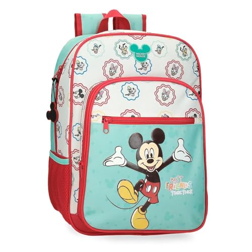 Joumma Bags, Disney Mickey Best Friends Together, Schulrucksack, Kindergartenrucksack, aus Polyester, mit Tragegriff Oben, Breiten und verstellbaren Schulterriemen, Mehreren Taschen. von Disney