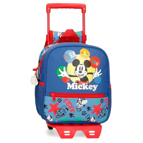 Disney Micky Peek a Boo Kindergartenrucksack, 21 x 25 x 10 cm, Polyester, 5,25 l, Blau Disney Micky Peek a Boo Kindergartenrucksack, 21 x 25 x 10 cm, Polyester, 5,25 l, Blau von Disney
