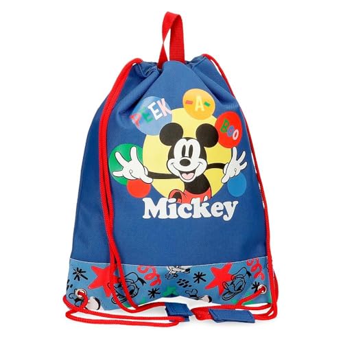 Joumma Disney Micky Peek a Boo Lunchtasche, Blau, 27 x 34 cm, Polyester, L, blau, Snacktasche von Disney