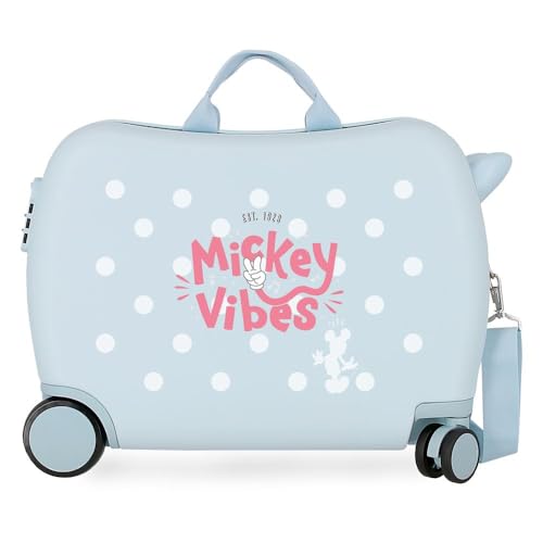 Joumma Disney Micky Vibes Kinderkoffer, Blau, 50 x 38 x 20 cm, starr, 1,8 kg, seitlicher Kombinationsverschluss, ABS, 1,8 kg, 38 l, Handgepäck, blau, Talla única, Kinderkoffer Joumma Disney Micky Vibes Kinderkoffer, Blau, 50 x 38 x 20 cm, starr, 1,8 kg, seitlicher Kombinationsverschluss, ABS, 1,8 kg, 38 l, Handgepäck, blau, Talla única, Kinderkoffer von Disney