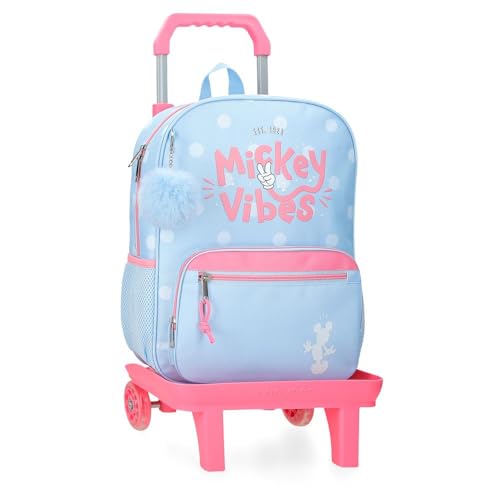 Joumma Disney Micky Vibes Schulrucksack mit Trolley, blau, 30 x 38 x 12 cm, Polyester, 13,68 l, blau, Talla única, Schulrucksack mit Trolley Joumma Disney Micky Vibes Schulrucksack mit Trolley, blau, 30 x 38 x 12 cm, Polyester, 13,68 l, blau, Talla única, Schulrucksack mit Trolley von Disney
