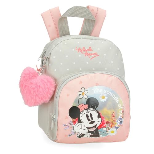 Joumma Disney Minnie, Wildnatur, Kindergarten-Rucksack, Grün, 19 x 24 x 10 cm, Polyester, 4,56 l, grün, Kindergarten-Rucksack von Disney