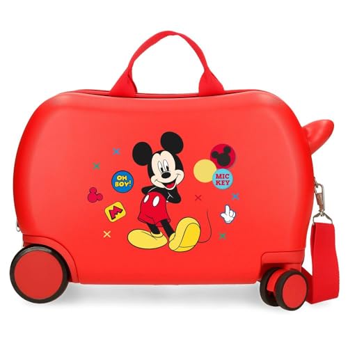 Disney Enjoy The Day Kinderkoffer, Gepäck, Minnie Maus, Kindergepäck, Innenraum mit Zwei Fächern, aus robustem und leichtem ABS-Material, 55 cm, 34 l, 4 Rollen, rot, Kinderkoffer 45 Disney Enjoy The Day Kinderkoffer, Gepäck, Minnie Maus, Kindergepäck, Innenraum mit Zwei Fächern, aus robustem und leichtem ABS-Material, 55 cm, 34 l, 4 Rollen, rot, Kinderkoffer 45 von Disney