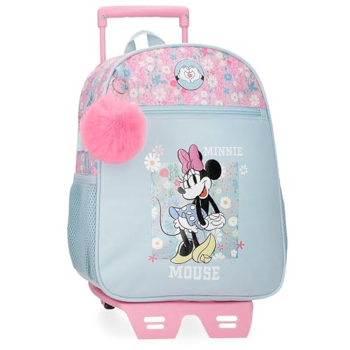 Joumma Disney Minnie Happy Schulrucksack mit Trolley, blau, 27 x 33 x 11 cm, Polyester, 9,8 l, blau, Talla única, Schulrucksack mit Trolley Joumma Disney Minnie Happy Schulrucksack mit Trolley, blau, 27 x 33 x 11 cm, Polyester, 9,8 l, blau, Talla única, Schulrucksack mit Trolley von Disney