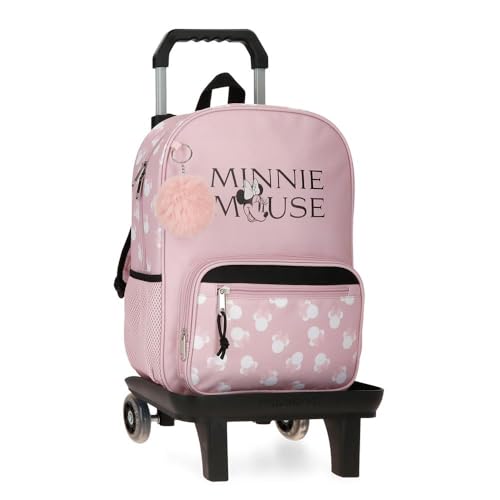 Joumma Disney Minnie Heads Schulrucksack mit Trolley, Rosa, 30 x 38 x 12 cm, Polyester, 13,68 l, Rosa, Talla única, Schulrucksack mit Trolley Joumma Disney Minnie Heads Schulrucksack mit Trolley, Rosa, 30 x 38 x 12 cm, Polyester, 13,68 l, Rosa, Talla única, Schulrucksack mit Trolley von Disney