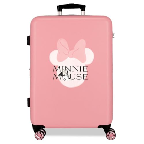 Joumma Disney Minnie-Kopf-Koffer, mittelgroß, Rosa, 46 x 65 x 23 cm, starr, 3 kg, mit Zahlenschloss, ABS, 3 kg, 56 lexibel, Rosa, Talla única, Mittelgroßer Koffer Joumma Disney Minnie-Kopf-Koffer, mittelgroß, Rosa, 46 x 65 x 23 cm, starr, 3 kg, mit Zahlenschloss, ABS, 3 kg, 56 lexibel, Rosa, Talla única, Mittelgroßer Koffer von Disney