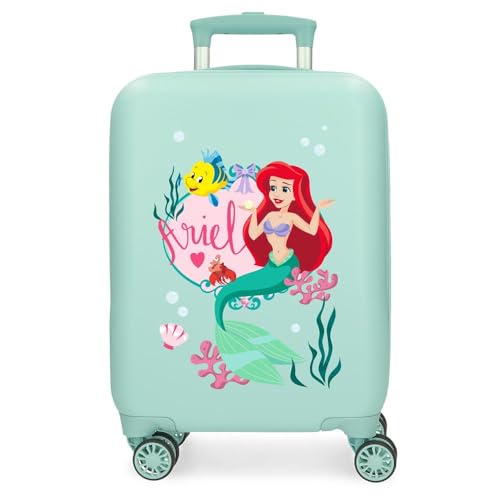 Joumma Disney Princess Celebration Kabinenkoffer, blau, 33 x 50 x 20 cm, starr, ABS, seitlicher Kombinationsverschluss, 28,4 l, 2 kg, 4 Doppelräder, Gepäck, Hand, blau, Kabinenkoffer von Disney