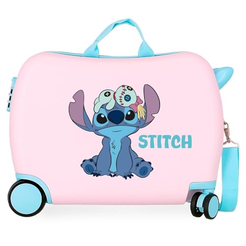Joumma Disney Stitch Kinderkoffer, Rosa, 50 x 38 x 20 cm, starr, 1,8 kg, seitlicher Kombinationsverschluss, ABS, 1,8 kg, 38 l, Handgepäck, Rosa, Talla única, Kinderkoffer Joumma Disney Stitch Kinderkoffer, Rosa, 50 x 38 x 20 cm, starr, 1,8 kg, seitlicher Kombinationsverschluss, ABS, 1,8 kg, 38 l, Handgepäck, Rosa, Talla única, Kinderkoffer von Disney