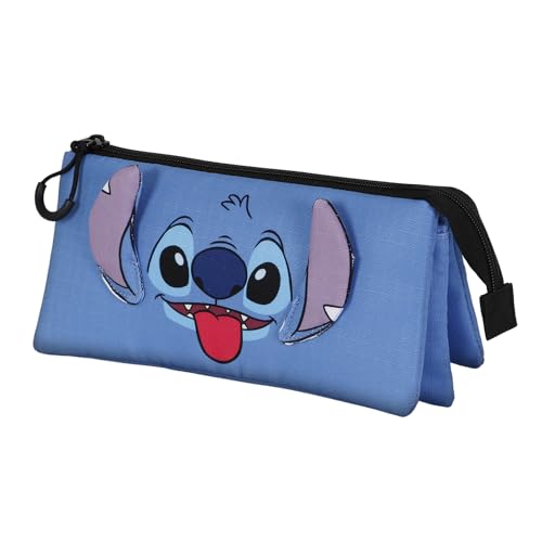 Lilo und Stitch Cool-Dreifach Federmäppchen, Blau, 23 x 11 cm Lilo und Stitch Cool-Dreifach Federmäppchen, Blau, 23 x 11 cm von Disney