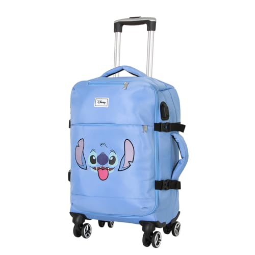 Lilo und Stitch Face-Kabinenkoffer 4-Rad, Blau Lilo und Stitch Face-Kabinenkoffer 4-Rad, Blau von Disney