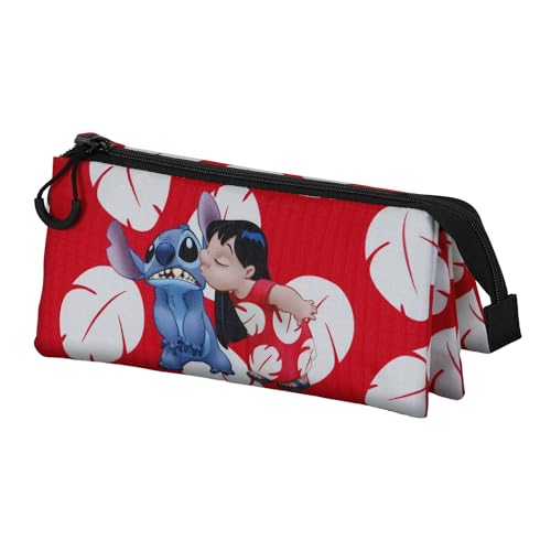 Lilo und Stitch Kiss-Dreifach Federmäppchen, Rot, 23 x 11 cm Lilo und Stitch Kiss-Dreifach Federmäppchen, Rot, 23 x 11 cm von Disney
