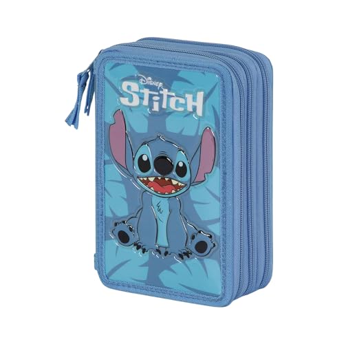 Lilo und Stitch Sit-Gefülltes Dreifach-Federmäppchen, Blau, 14 x 21 cm Lilo und Stitch Sit-Gefülltes Dreifach-Federmäppchen, Blau, 14 x 21 cm von Disney