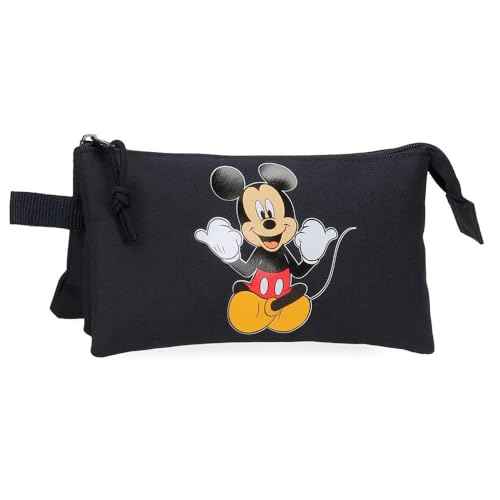 Mickey Cheeful Bustina 3 Scomparti, Schwarz, Talla única, Dreifachmäppchen Mickey Cheeful Bustina 3 Scomparti, Schwarz, Talla única, Dreifachmäppchen von Enso