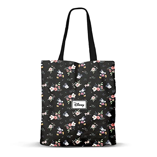 Micky Maus Nature-Shopping Bag Einkaufstasche, Schwarz von Disney