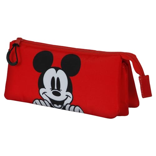 Micky Maus Red-Dreifach Federmäppchen, Rot, 23 x 11 cm Micky Maus Red-Dreifach Federmäppchen, Rot, 23 x 11 cm von Disney