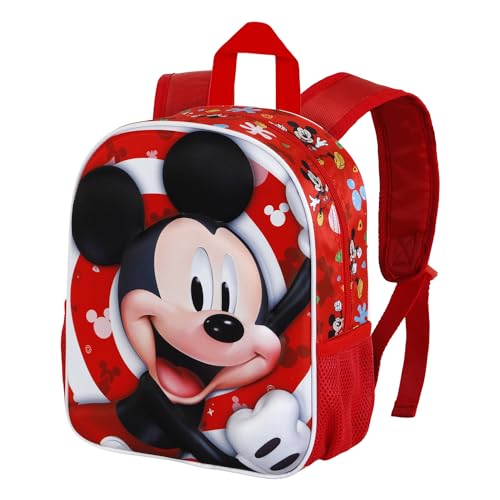 Micky Maus Twirl-Kleiner 3D Rucksack, Rot, 26 x 31 cm, Kapazität 8,5 L von Disney