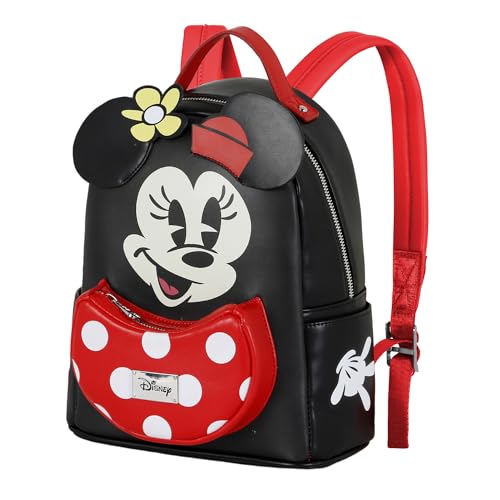 Minnie Maus Face-Heady Rucksack, Rosa, 24,5 x 29 cm, Kapazität 8 L von Disney