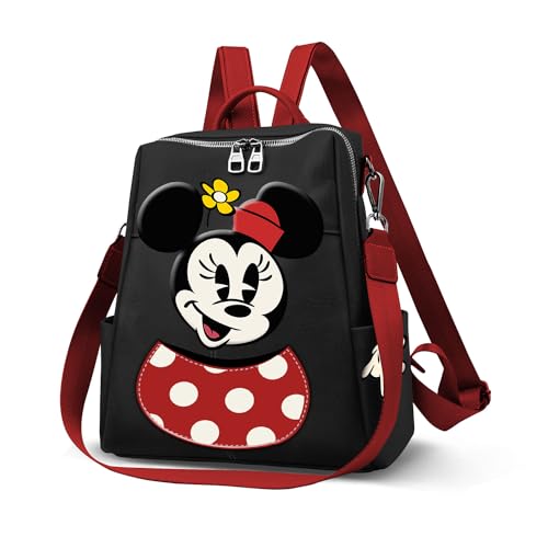 Minnie Maus Face-Shield Rucksack, Schwarz, 28 x 33 cm, Kapazität 10 L von Disney