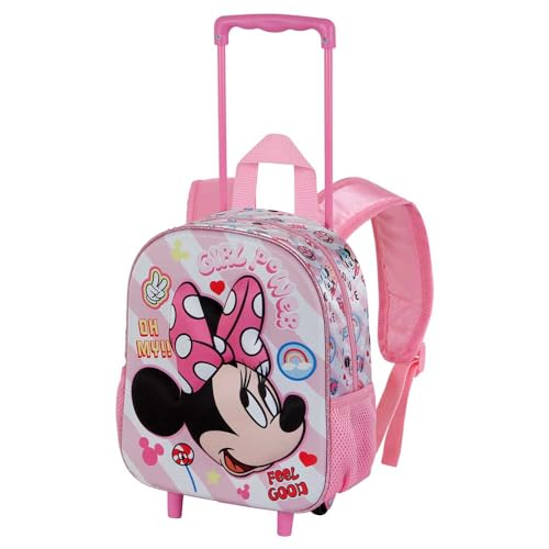 Disney Minnie Maus Power-Kleiner 3D Rucksack mit Rädern, Rosa, 26 x 34 cm, Kapazität 12,5 L von Disney