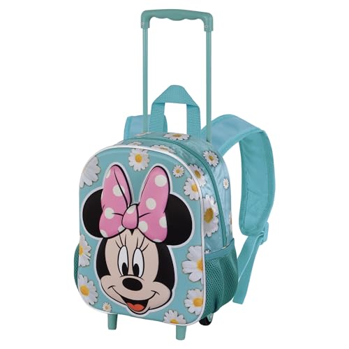 Disney Minnie Maus Spring-Kleiner 3D Rucksack mit Rädern, Blau, 26 x 34 cm, Kapazität 12,5 L von Disney