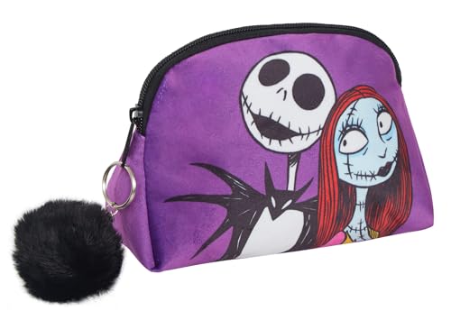Nightmare Before Christmas Make-up-Tasche für Frauen Mädchen Federmäppchen Disney Kosmetik Toilettenartikel Tasche Doppelseitiges Design, violett, Einheitsgröße, Kosmetiktasche Nightmare Before Christmas Make-up-Tasche für Frauen Mädchen Federmäppchen Disney Kosmetik Toilettenartikel Tasche Doppelseitiges Design, violett, Einheitsgröße, Kosmetiktasche von Disney
