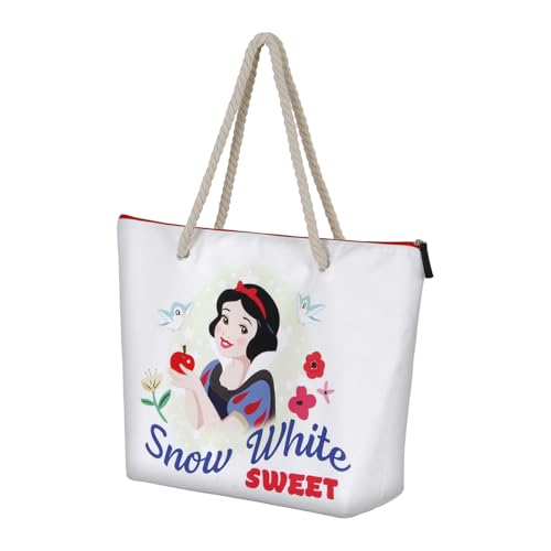 Schneewittchen Sweet-Soleil Strandtasche, Weiß, 52 x 37 cm Schneewittchen Sweet-Soleil Strandtasche, Weiß, 52 x 37 cm von Disney