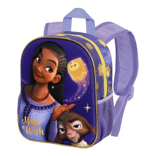 Wish Star-Kleiner 3D Rucksack, Lila, 26 x 31 cm, Kapazität 8,5 L von Disney