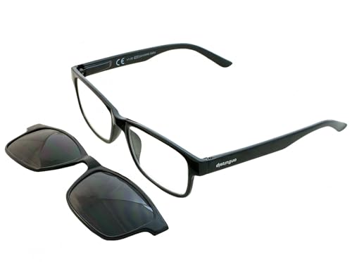 Distinguo OCCHIALE LETTURA 903 Zoll mit Clip DA Sohle GRADAZIONE + 1.0 QUADR ATO LUCIDO Brille, schwarz, Erwachsene, Unisex, Mehrfarbig (mehrfarbig), Einheitsgröße von Distinguo