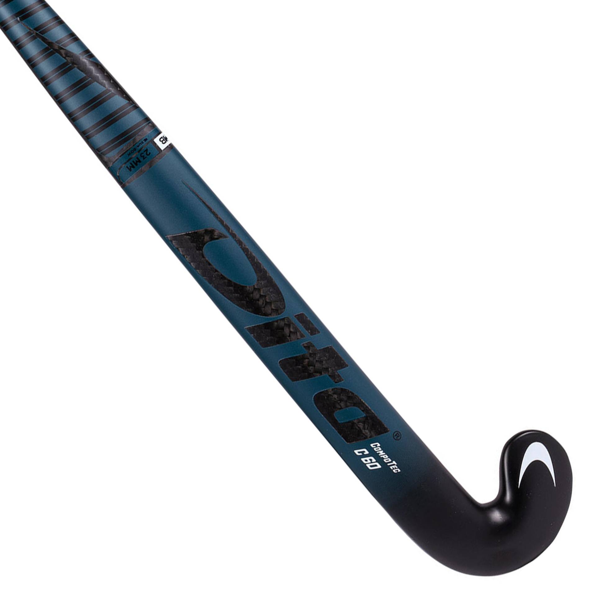 Damen/Herren Feldhockeyschläger Fortgeschrittene Mid Bow 60 % Carbon - CompotecC60 dunkeltürkis von Dita