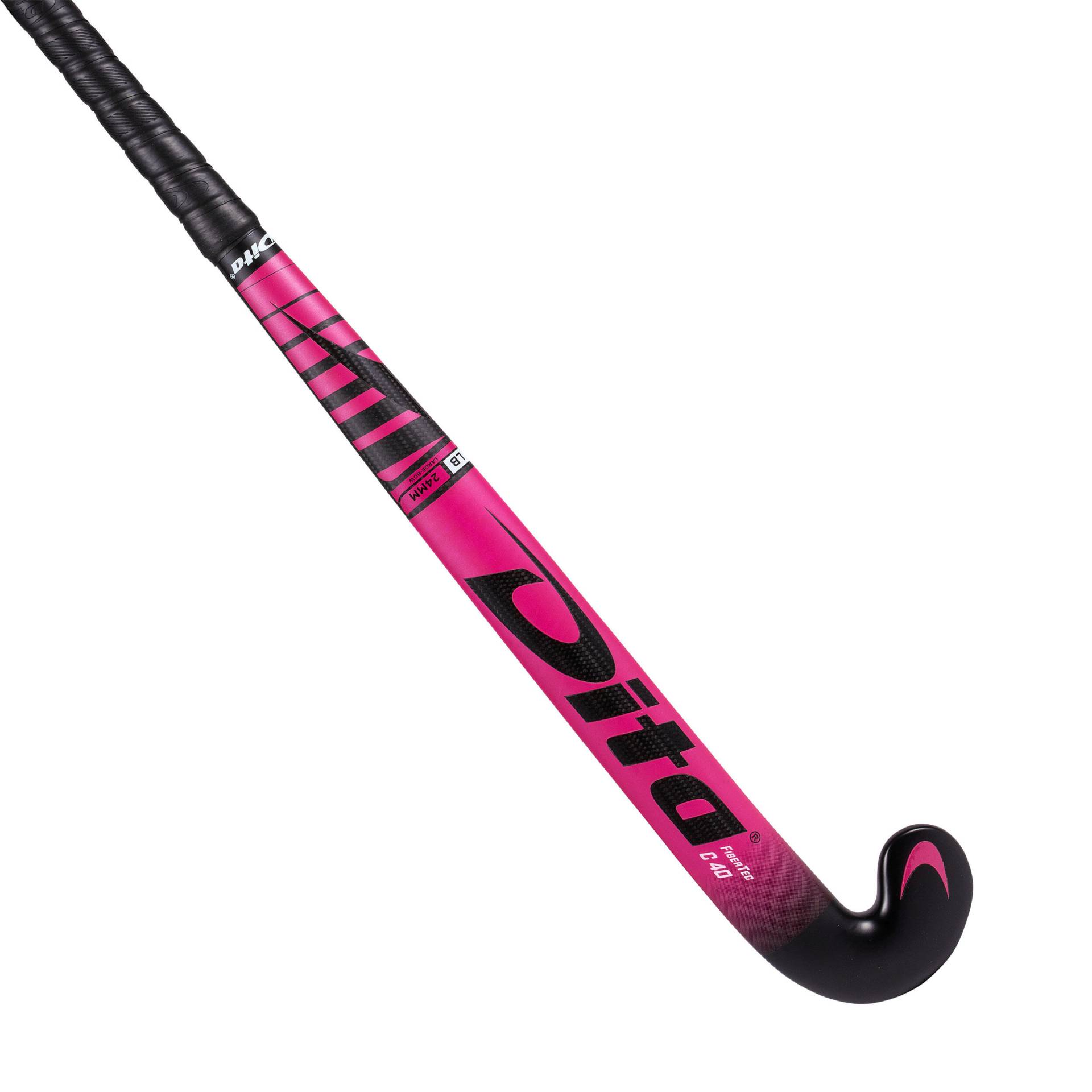 Erwachsene Feldhockeyschläger Fortgeschrittene LowBow 40% Carbon FiberTecC40 von Dita