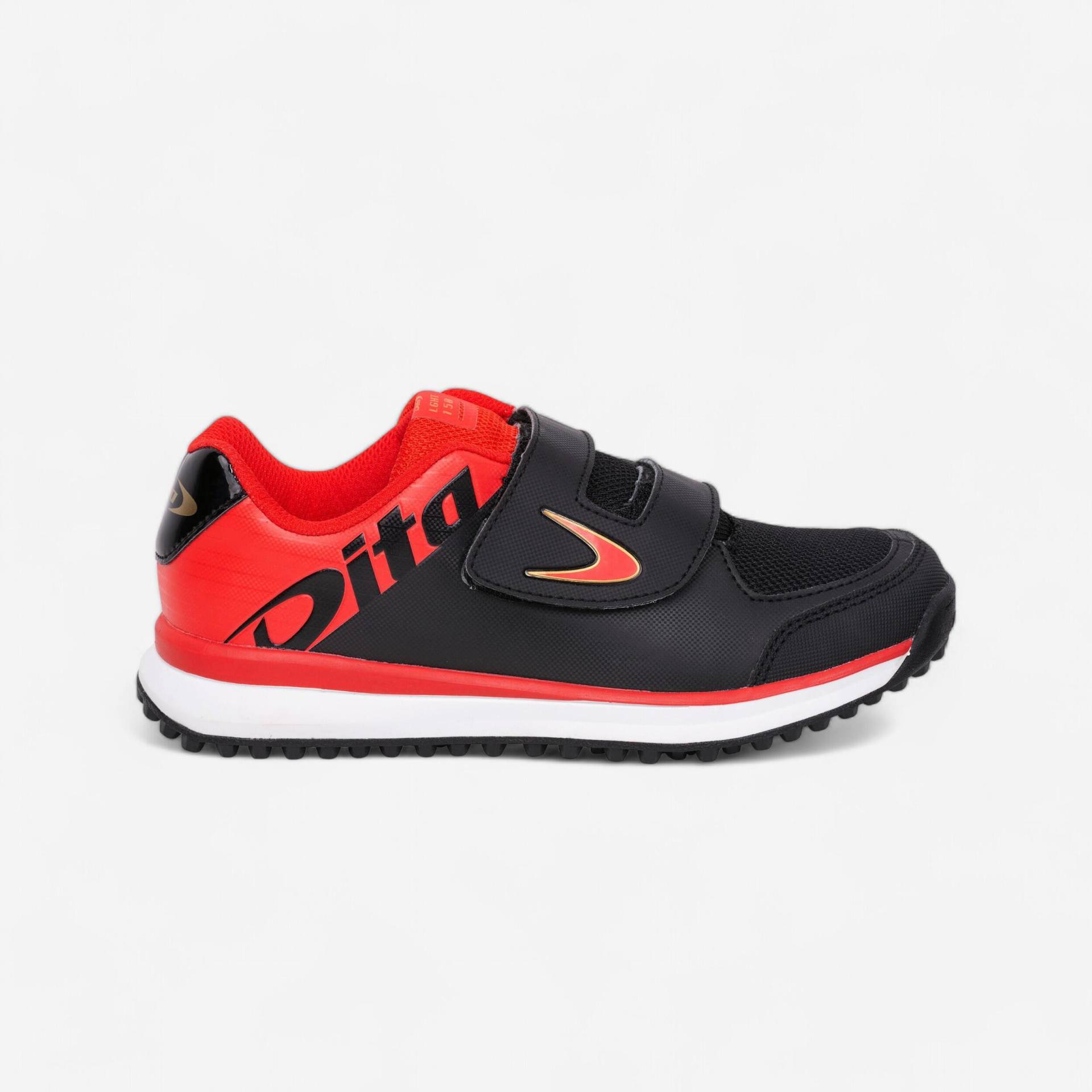 Kinder Feldhockey Schuhe Klettverschluss - Fix And Go rot/schwarz Kinder Feldhockey Schuhe Klettverschluss - Fix And Go rot/schwarz von Dita