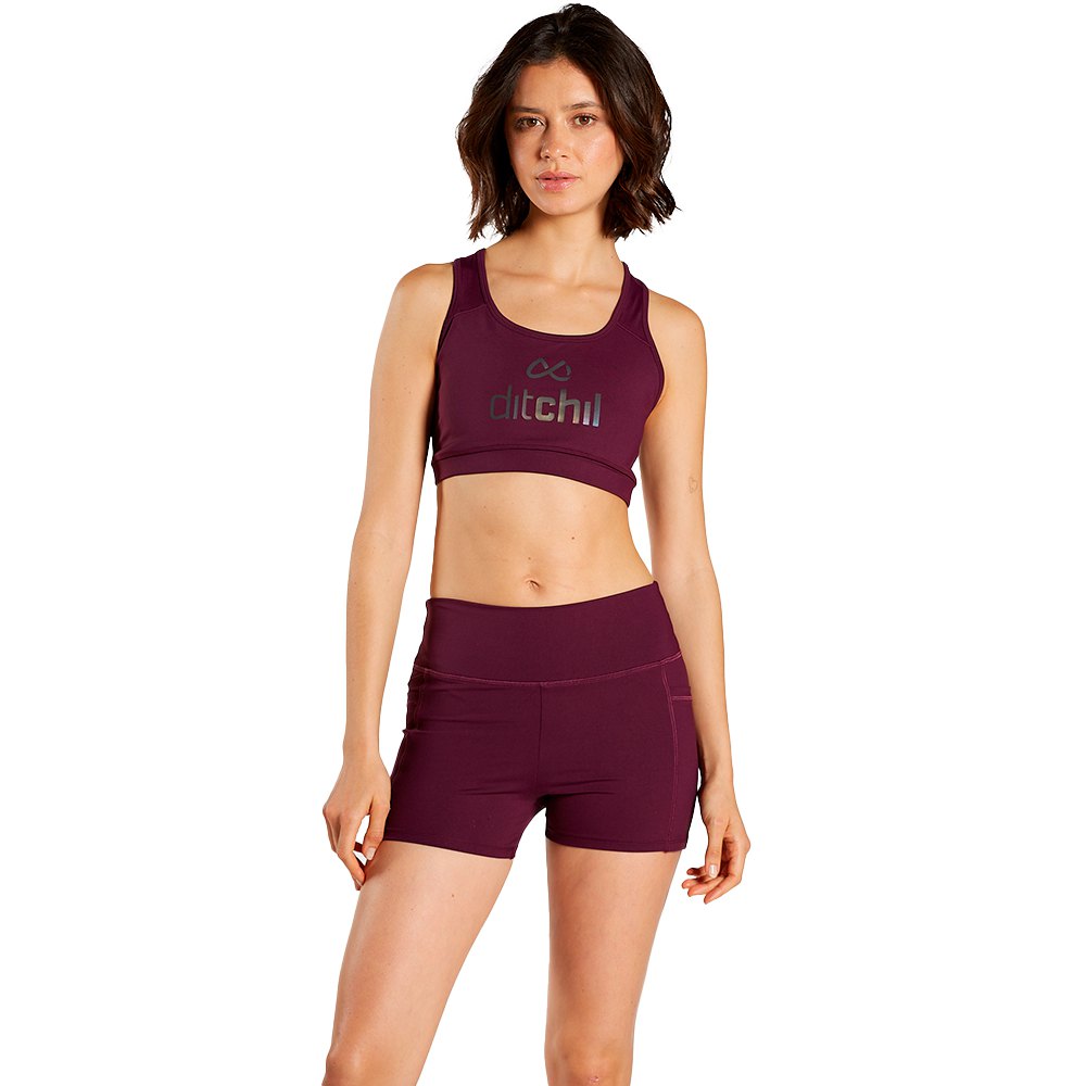 Ditchil Active Short Leggings Rot M Frau von Ditchil