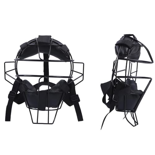 Baseball Catcher Masque, Umpire Facemasque Cage Adjustable, Defense Softball Fielder, Maximum Protection Comfort, Steel Protective Softball Umpire Masque, Easy to Use, Portable for Softball von Diuyzoc