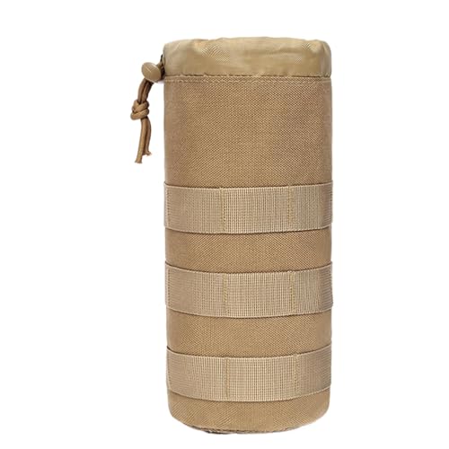 Diuyzoc Wasserflaschen-Tragetasche, stabiler Beutelhalter, Wasserflaschen-Tasche mit Schnalle, sicherer Schnallenverschluss, einfache Wartung, 23 cm, für Reisen und Wandern, Hydration, khaki, Refer to von Diuyzoc