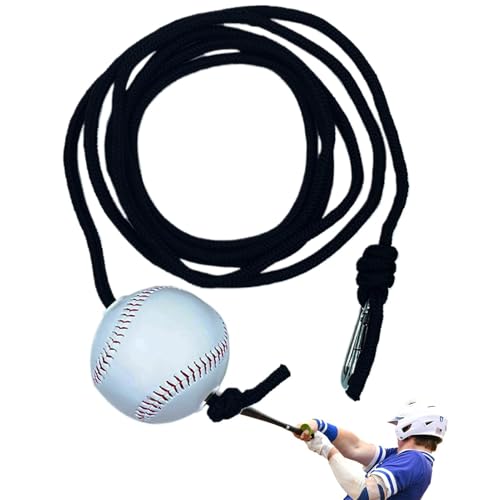 Trainingshilfe für Baseball, Baseball-Schlagtrainerseil, Schwungtrainingsseil zum Schlagen von Baseball, Schwungverbesserungsball, Sporttrainingshilfe für Geschwindigkeit und Genauigkeit für Garten, F von Diuyzoc