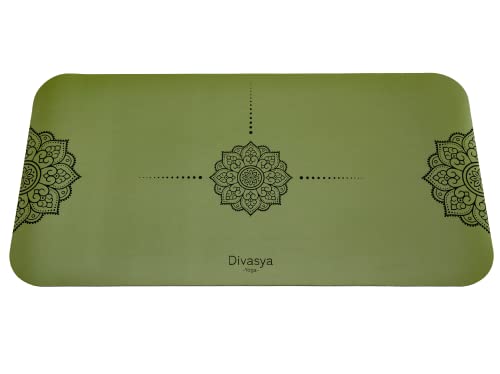 DIVASYA Yoga-Knie-Pad: Yoga-Kissen, Knieschoner, Yoga-Knie-Polster (64x33cm), dämpfender Naturkautschuk & rutschfeste japanische grip Oberfläche. Für Ellbogen, Handgelenke, Knie und REISEMATTE von Divasya