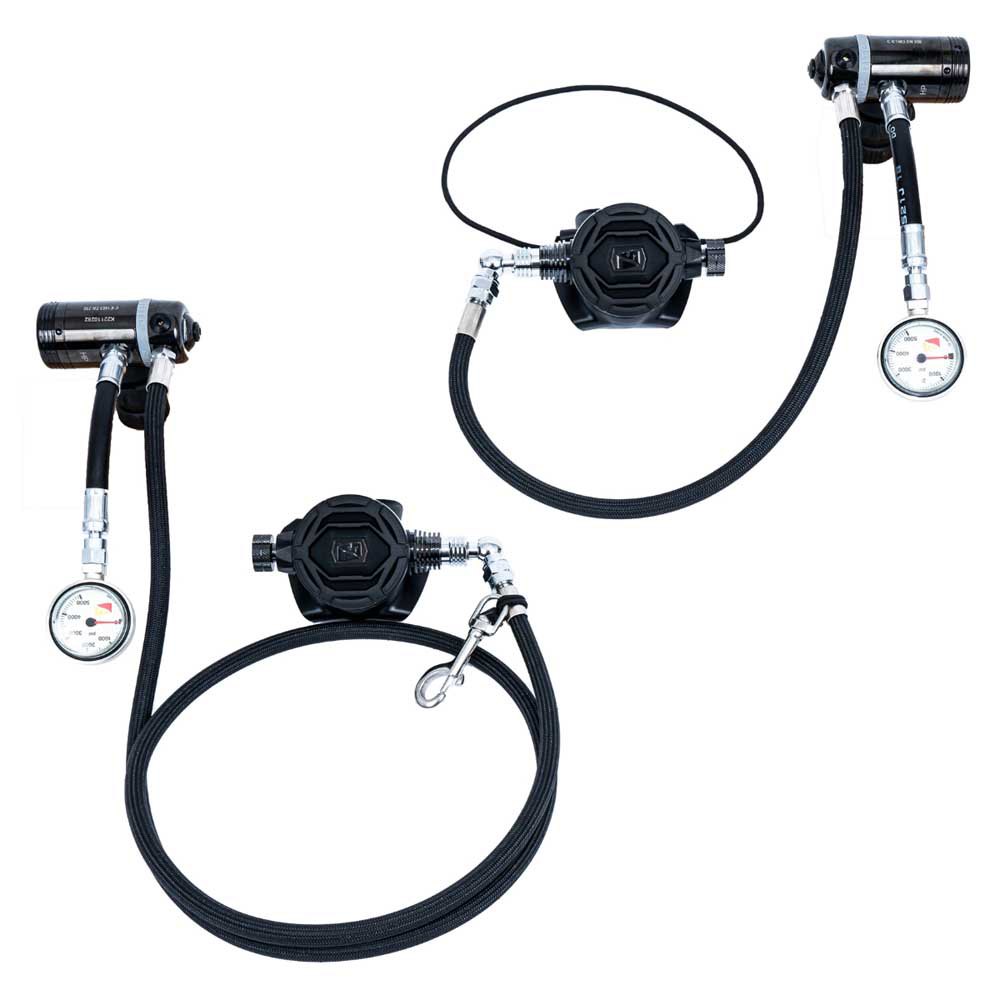 Dive Rite Xt1/xt4 Sidemount Rl - Din - Bar Regulator Set Silber von Dive Rite