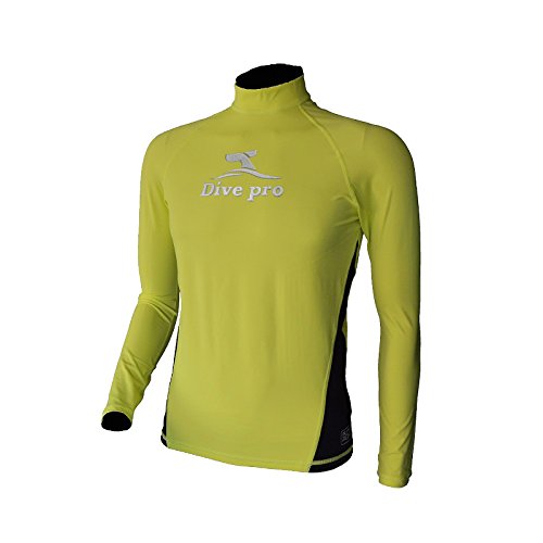 DivePro Rash Guard Lycra Shirt - UV Longsleeve Herren, Größe:M, Farbe:gelb/schwarz DivePro Rash Guard Lycra Shirt - UV Longsleeve Herren, Größe:M, Farbe:gelb/schwarz von Dive Zone