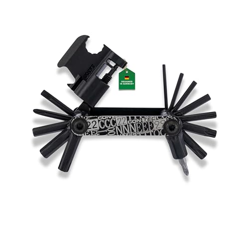CONTEC Fahrrad-Multitool Pocket Gadget - F22 Stealth, 22 in 1, Multifunktionswerkzeug, Reparatur Set, Mini-Tool, Multi-Purpose, Innensechskant, leicht CONTEC Fahrrad-Multitool Pocket Gadget - F22 Stealth, 22 in 1, Multifunktionswerkzeug, Reparatur Set, Mini-Tool, Multi-Purpose, Innensechskant, leicht von CONTEC