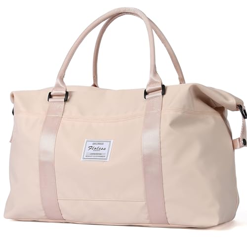 Reisetasche, wasserdicht, Wochenendtasche, Handgepäcktasche für Damen und Herren, Reiseutensilien, Sport, Turnbeutel, Krankenhaustasche für Arbeit und Lieferung, Gepäcktasche mit Trolleyhülle, beige von Dixacyer