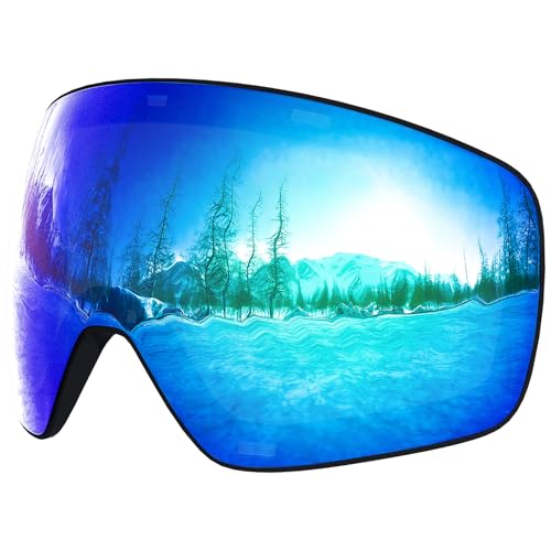 Dizokizo Ersatz Skibrille Linse Magnetische Sphärische Schneebrille Linse für Snowboarding Skifahren Dizokizo Ersatz Skibrille Linse Magnetische Sphärische Schneebrille Linse für Snowboarding Skifahren von Dizokizo