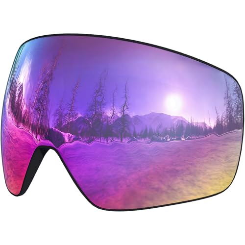 Dizokizo Ersatz Skibrille Linse Magnetische Sphärische Schneebrille Linse für Snowboarding Skifahren Dizokizo Ersatz Skibrille Linse Magnetische Sphärische Schneebrille Linse für Snowboarding Skifahren von Dizokizo