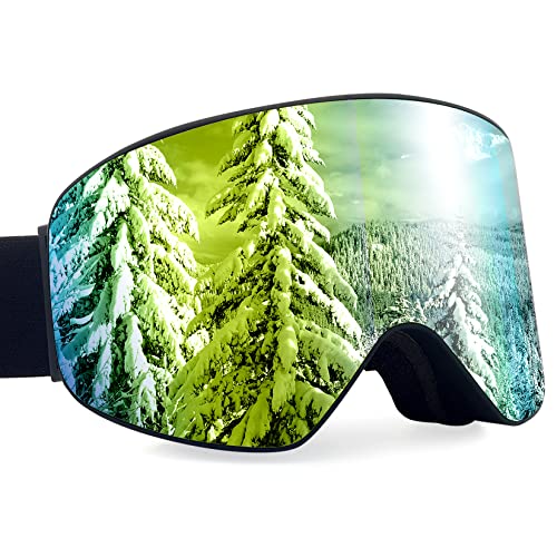 Dizokizo Skibrille Abnehmbare Linse,Antibeschlag und UV-Schutz,Dreifach Atmungsaktive Schaumstoffe & Geprägter Riemen für Damen, Herren, Jugend Dizokizo Skibrille Abnehmbare Linse,Antibeschlag und UV-Schutz,Dreifach Atmungsaktive Schaumstoffe & Geprägter Riemen für Damen, Herren, Jugend von Dizokizo