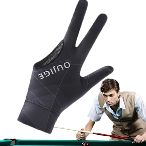 Djowyh 3-Finger-Einzel-Pool-Handschuhe, Pool-Workout-Fingerhandschuhe | rutschfeste Pool- und Billardhandschuhe - Unisex-Billardzubehör Queue-Aktionshandschuhe für Amateur- oder -Billardspieler von Djowyh