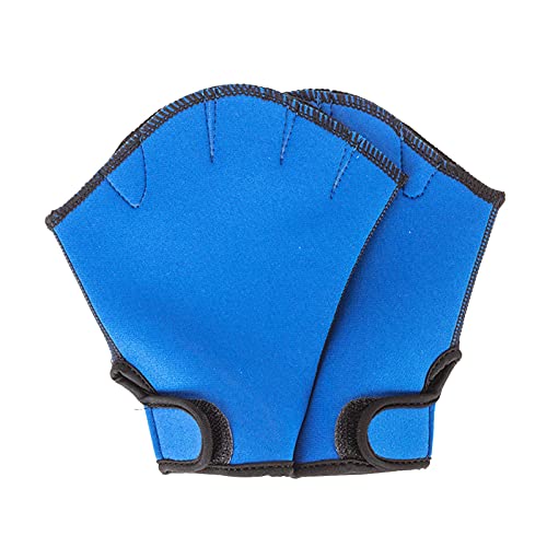 Dkings Unisex Swim Gloves Schwimmhandschuhe Kinder Damen Herren Fitness Handschuh (S, Blau) von Dkings