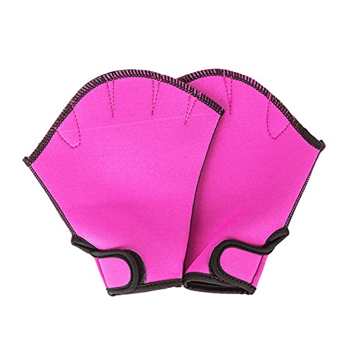 Dkings Unisex Swim Gloves Schwimmhandschuhe Kinder Damen Herren Fitness Handschuh (S, Hot Pink) von Dkings