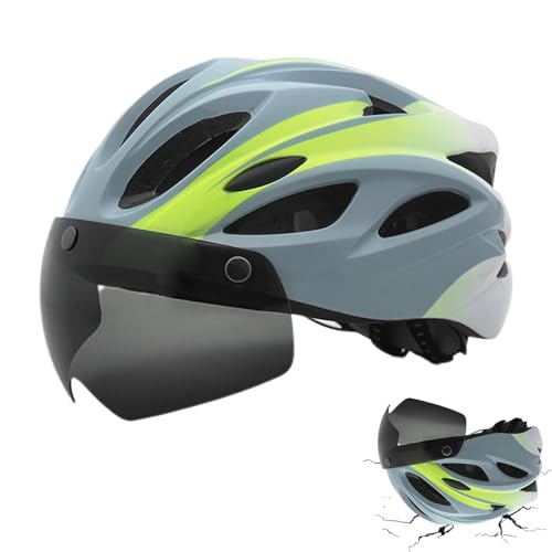 Dmuzsoih Fahrradhelme für Erwachsene,Reithelme - Fahrradhelme mit wiederaufladbarem Rücklicht - Fahrradhelme, atmungsaktive und verstellbare Helme für Rennrad, Mountainbike von Dmuzsoih
