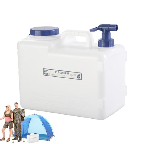 Dmuzsoih Tragbare Wasserbehälter, Wasserbehälter mit Zapfhahn - Tragbare Camping-Wassertankbehälter | 10L/15L große, auslaufsichere Wasserspeichertanks mit Griff für Outdoor-Aktivitäten, Camping von Dmuzsoih