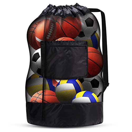DoGeek Ballnetz für 10-14 Bälle Balltasche Fussball,Volleyball und Basketball Ballsack Ballnetz Aufbewahrung Groß Netz für Bälle Aufbewahrung (Soccer Ball Bag, 76x102cm) von DoGeek