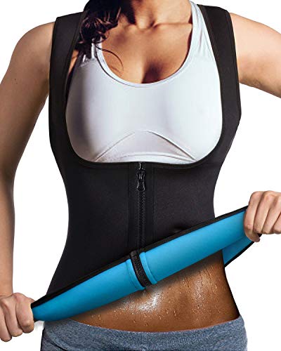 DoLoveY Frauen Neopren Sauna Weste Schwitzen Gewichtsverlust Korsett Hot Body Shaper mit Reißverschluss von DoLoveY